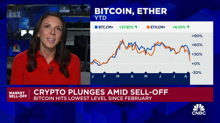 Crypto plunges amid broader market sell-off